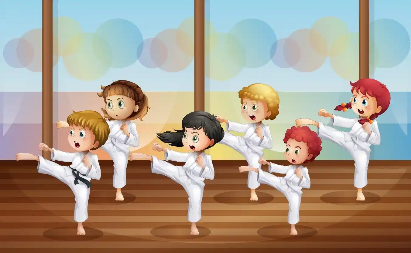 toddlers-karate cartoon picture